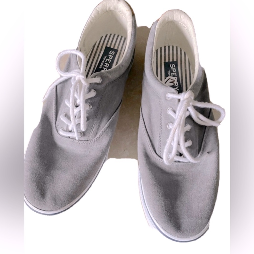 Hommes Sperry Top-Sider Dark Gray Lace-up Halyard Canvas Sneakers SIZE 13
